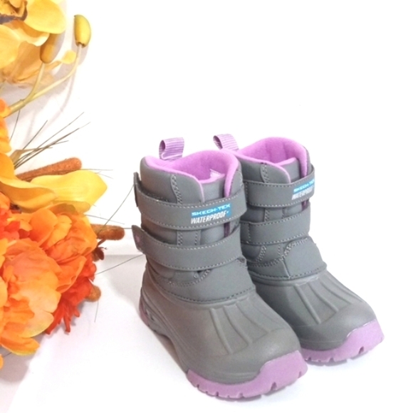 SKECHERS KIDS COLD RATED 29°C WATERPROOF INSULATED RAIN SNOW BOOTS SIZE 8 NWT - Picture 2 of 11